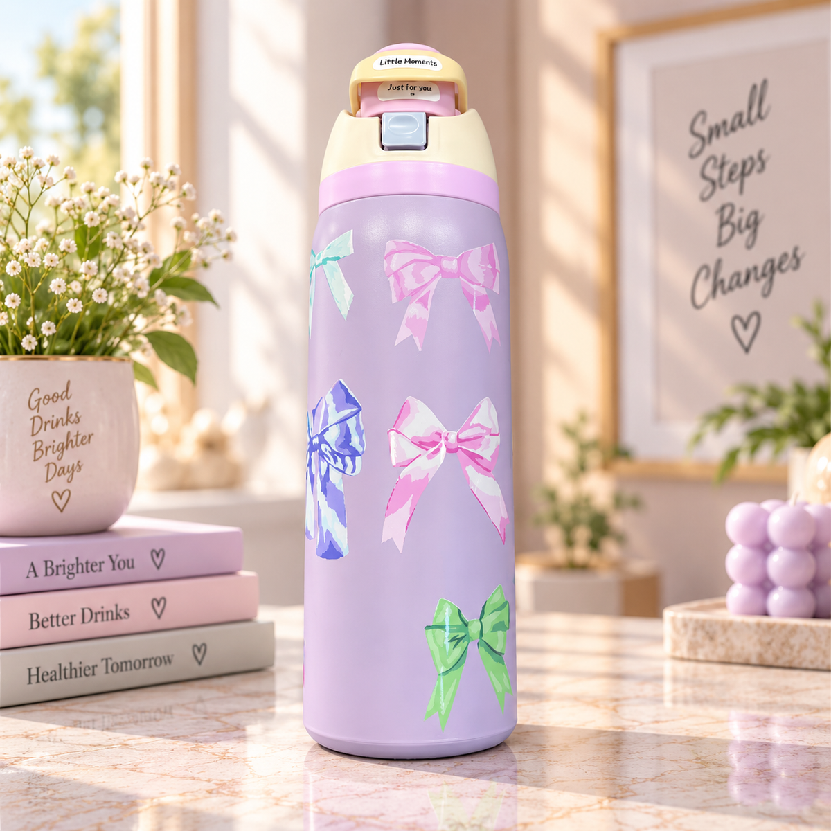 Printed Owala FreeSip Insulated Stainless Steel Water Bottle – 24 oz (Designer Edition)