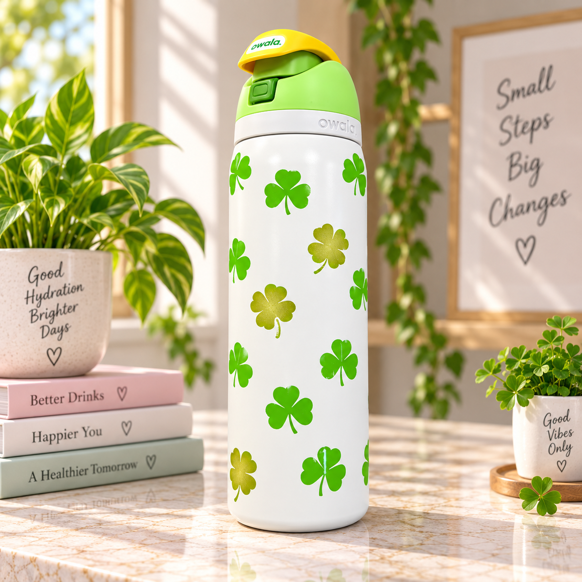 Printed Owala FreeSip Insulated Stainless Steel Water Bottle – 24 oz (Designer Edition)