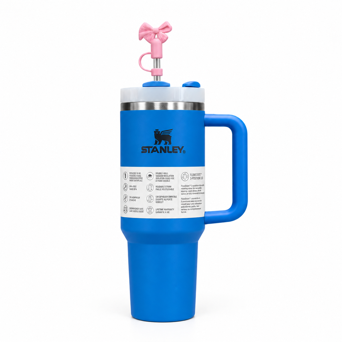Stanley Quencher H2.0 40oz Insulated Tumbler with Bow Straw Stopper